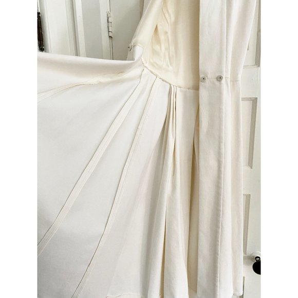 Emilia Wickstead “Madaline” white denim dress with pleated back, size 8UK - Picture 5 of 11